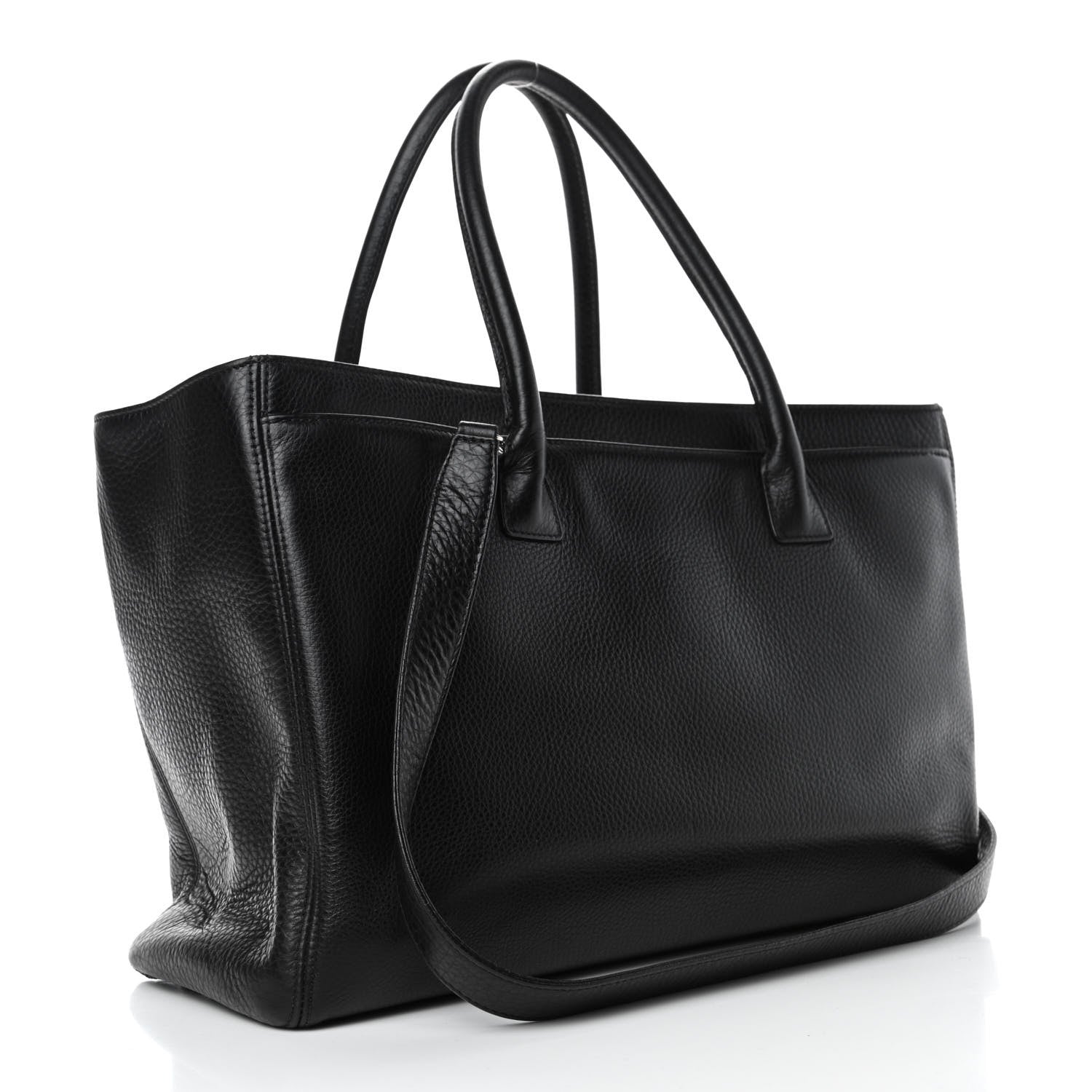 Chanel Calfskin Cerf Executive Shopper Tote Black 2 of 6