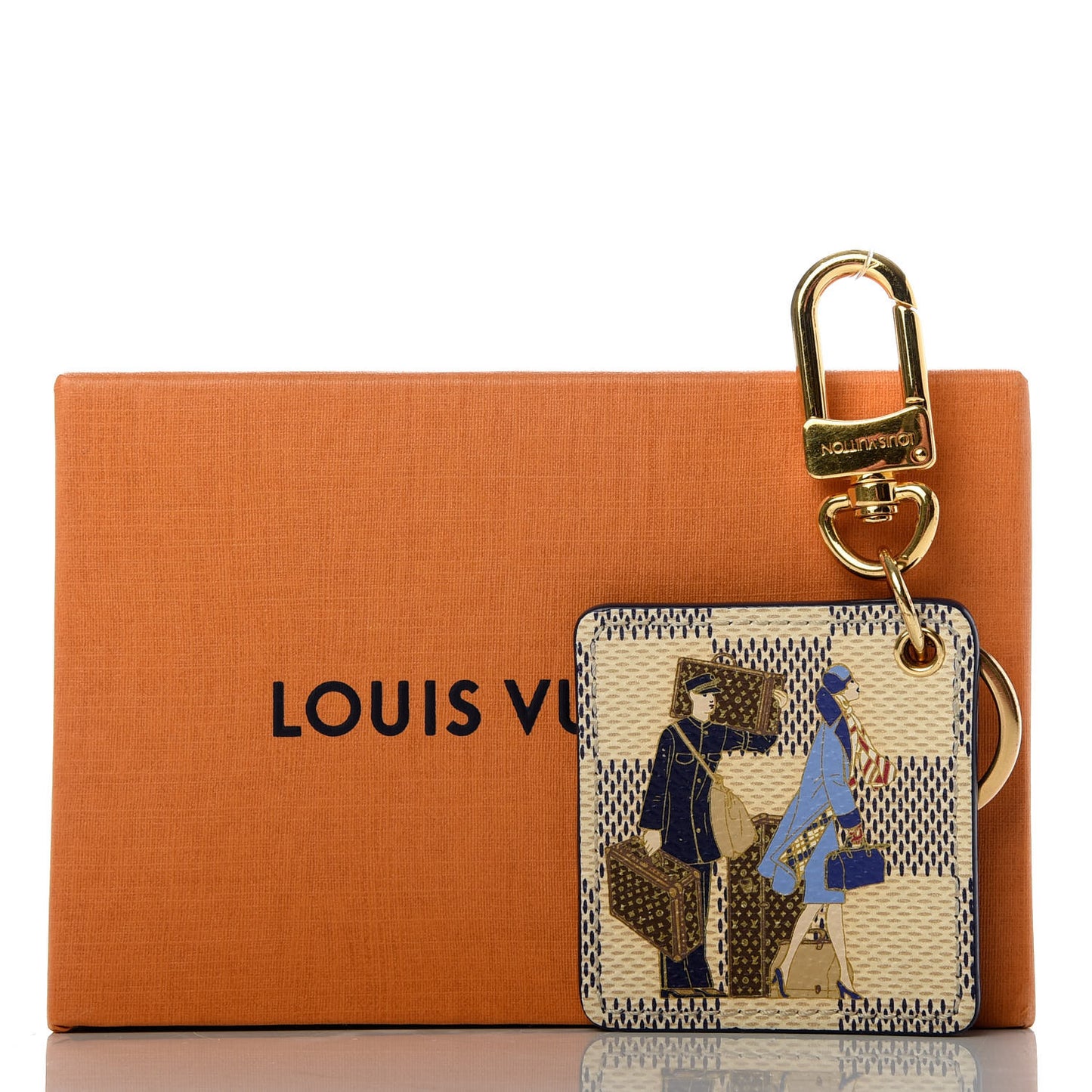 Damier Azur Illustre Groom Key Holder