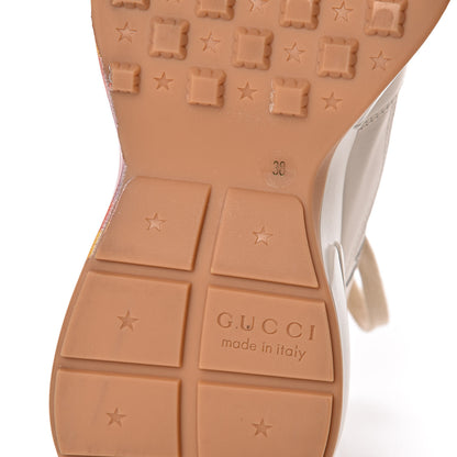 Gucci Calfskin Interlocking G Heart Rhyton Sneakers 38 Mystic White 6 of 9