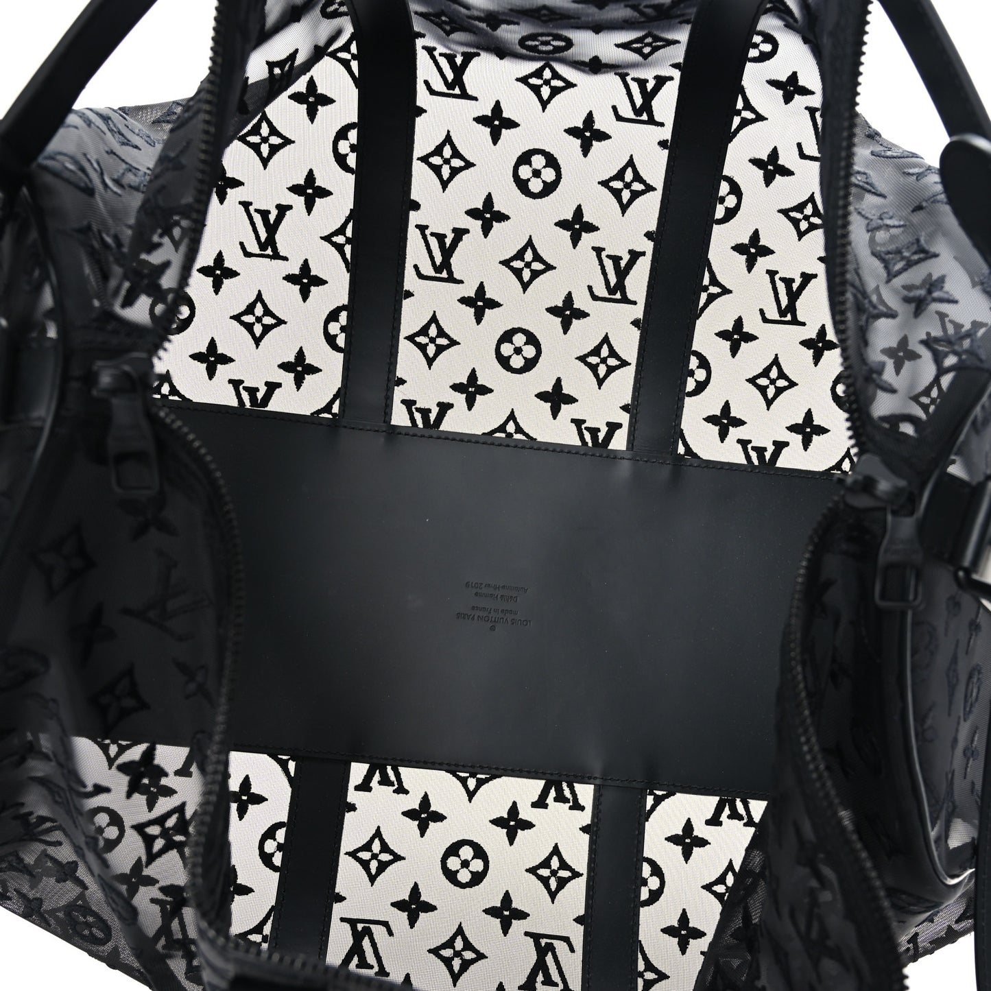 Monogram See Through Keepall Bandouliere 50 Black