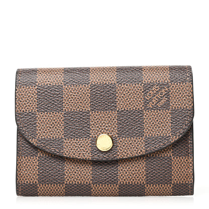 Louis Vuitton Damier Ebene Rosalie Coin Purse Rose Ballerine 1 of 7