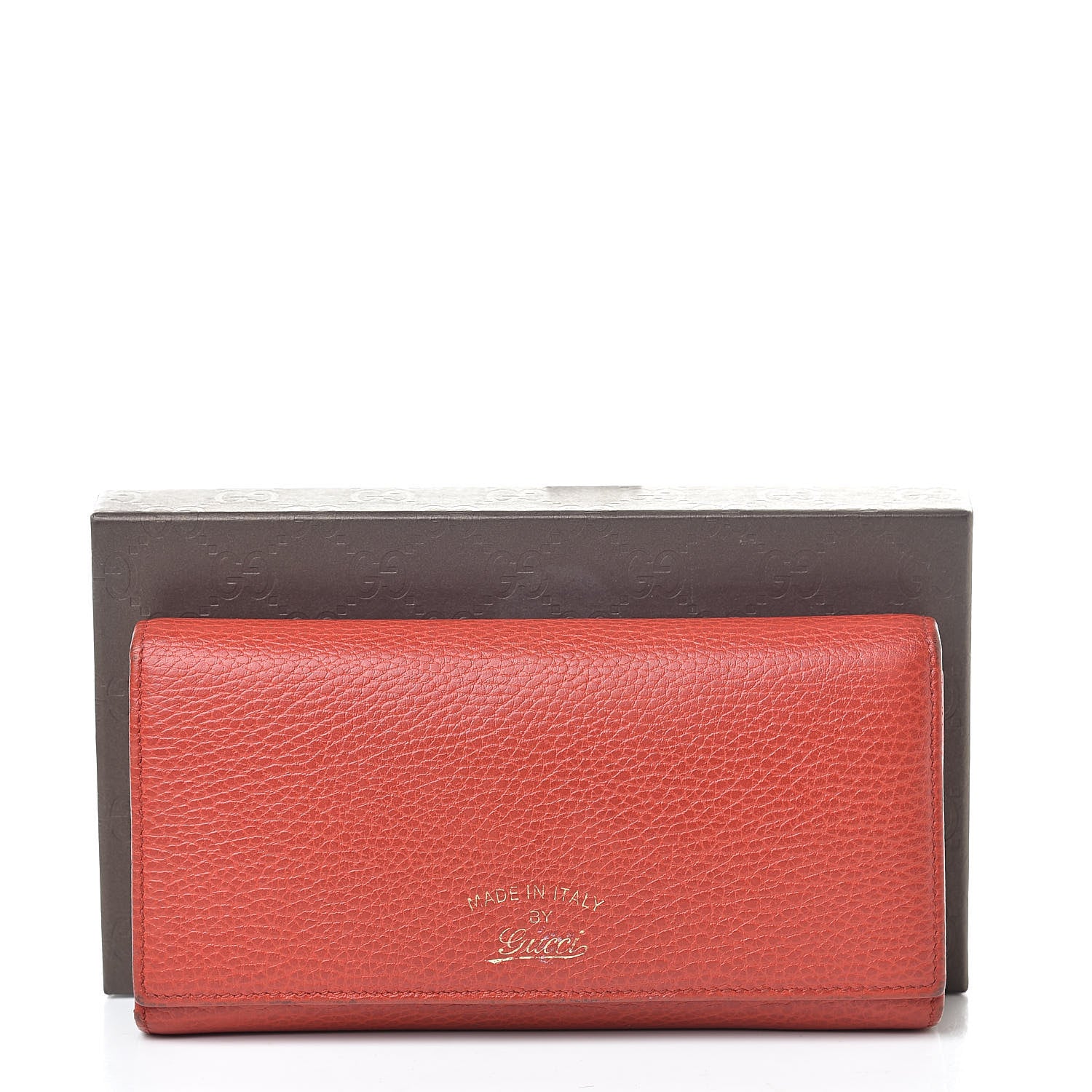 Gucci Pebbled Calfskin Continental Wallet Red 16 of 16