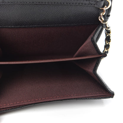 Chanel Caviar Quilted Flap Card Holder On Chain Black 5 of 9