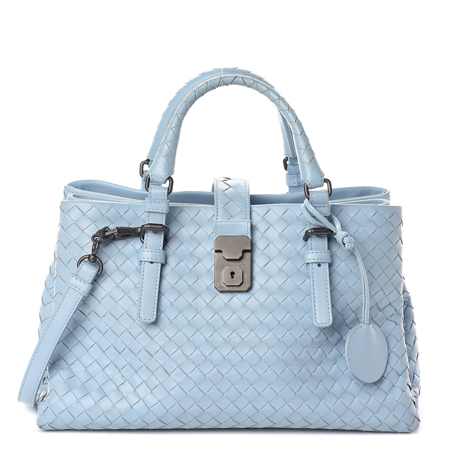 Bottega Veneta Light Calf Intrecciato Small Roma Topazio 1 of 9