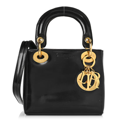 Christian Dior Glazed Calfskin Mini Lady Dior Black 1 of 10