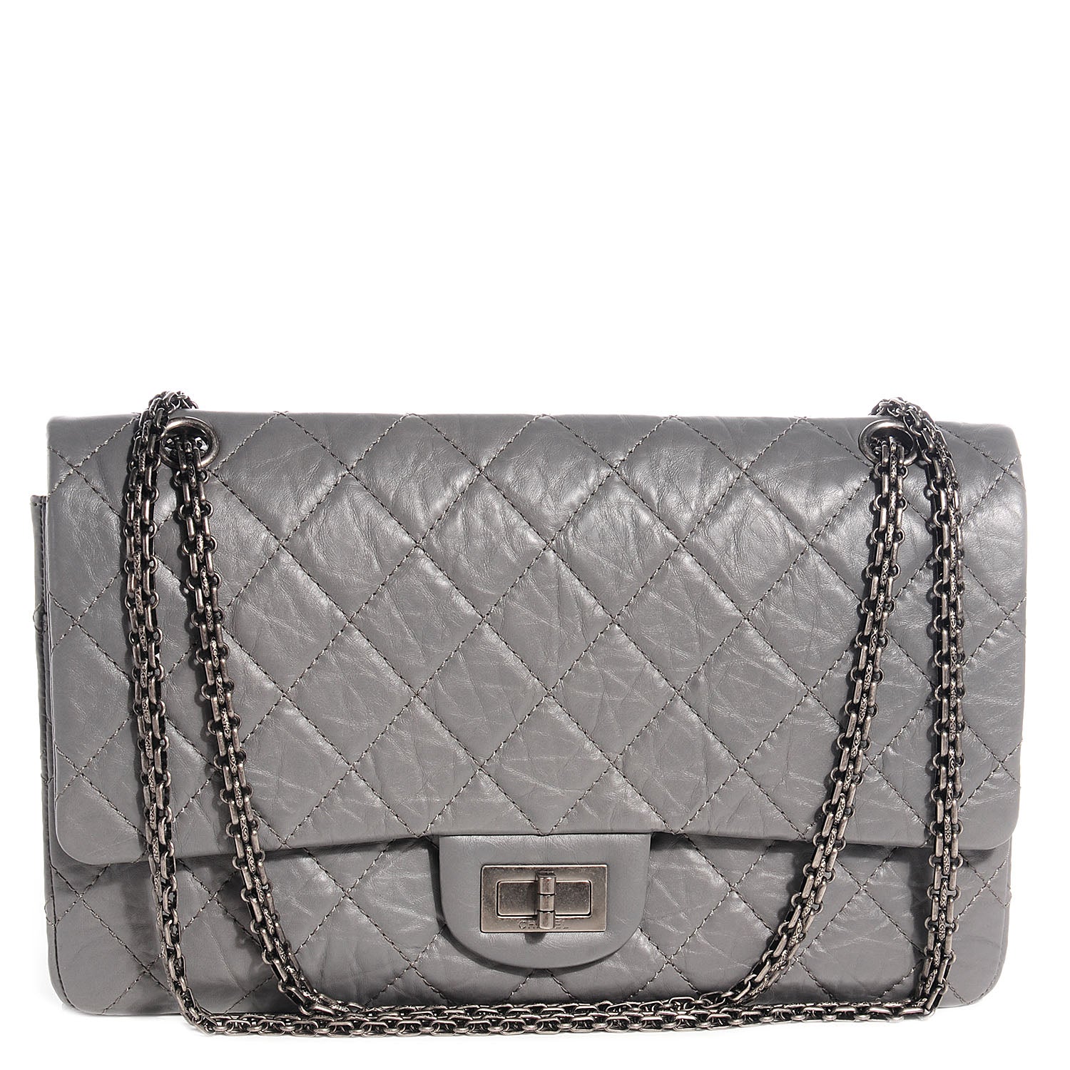 Chanel Aged Calfskin 2.55 Reissue 227 Flap Grey 1 of 9