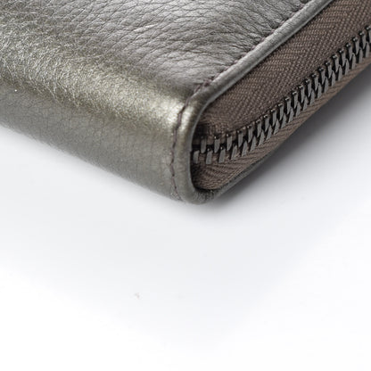 Gucci Metallic Pebbled Calfskin Soho Zip Around Wallet Sasso 6 of 11
