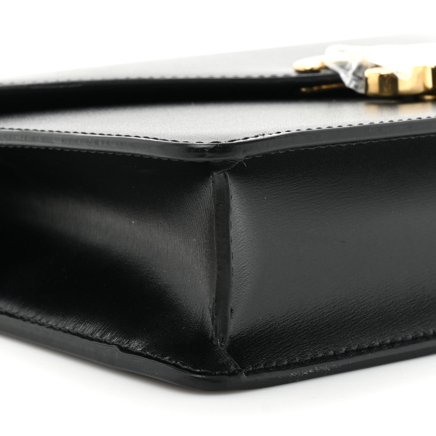Celine Shiny Calfskin Triomphe Margo Wallet on Chain Black 9 of 11