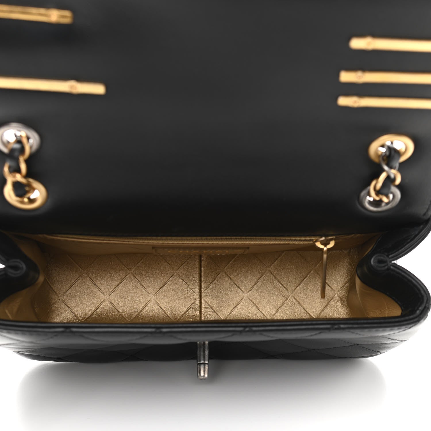 Chanel Lambskin Quilted Small Coco Clips Single Flap Black 7 of 12