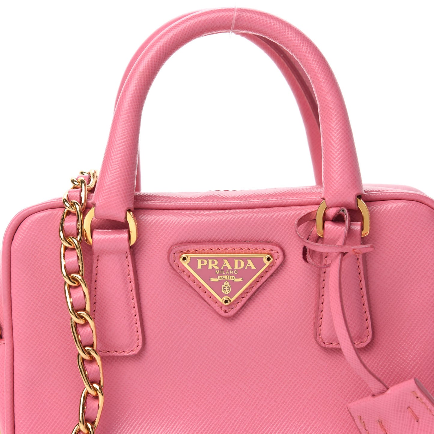 Saffiano Lux Mini Top Handle Crossbody Geranio