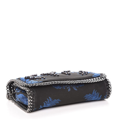Stella McCartney Jacquard Floral Crystal Falabella Clutch Black 5 of 10