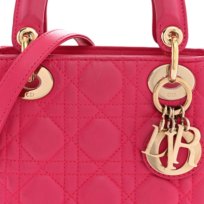 Christian Dior Lambskin Cannage Mini Lady Dior Pink 8 of 14