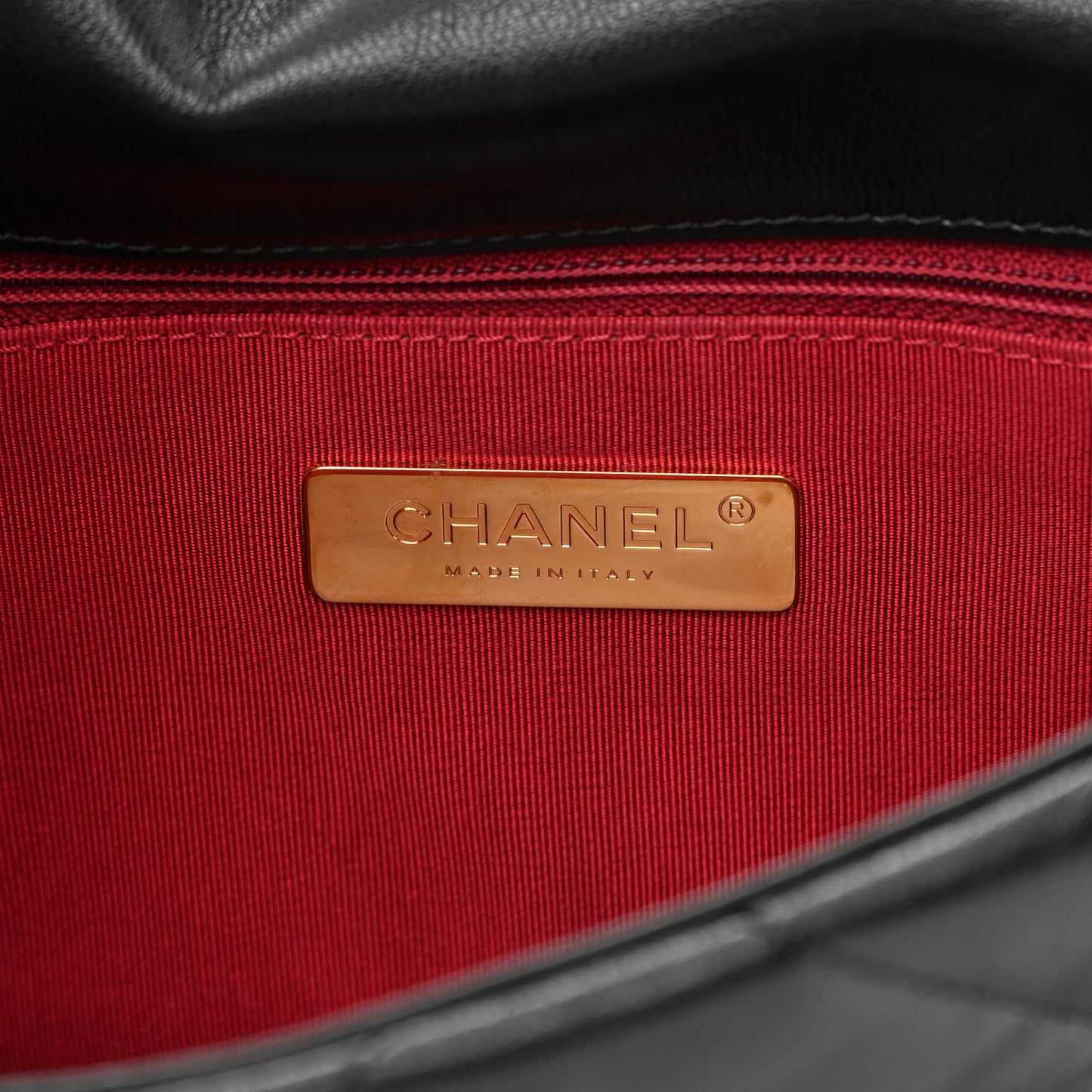 Goatskin Quilted Medium Chanel 19 Flap Black