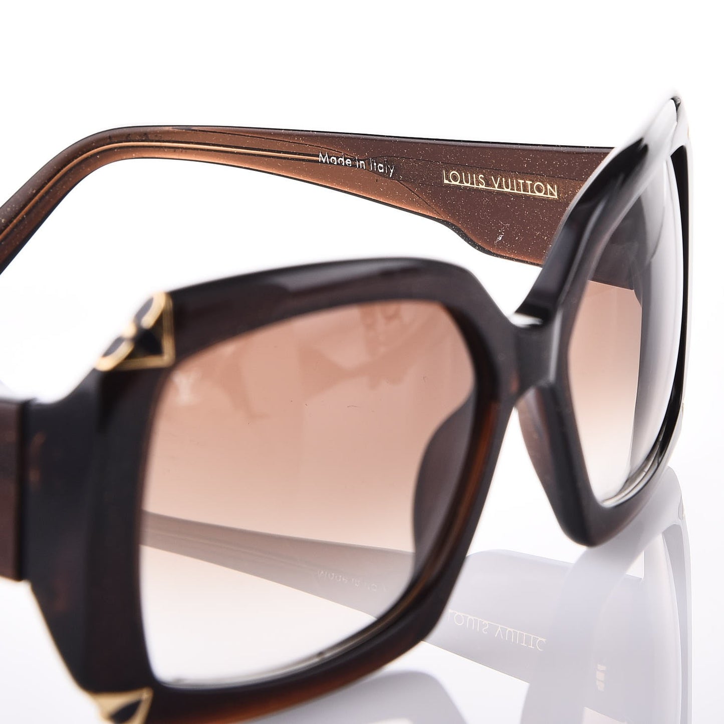 Hortensia Cat Eye Sunglasses Z0366W Brown Glitter