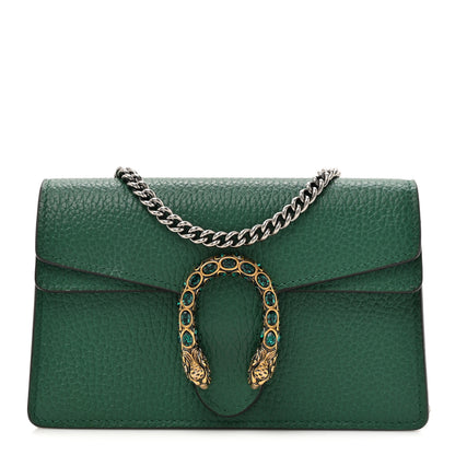 Gucci Dollar Calfskin Crystal Super Mini Dionysus Shoulder Bag Emerald 1 of 11
