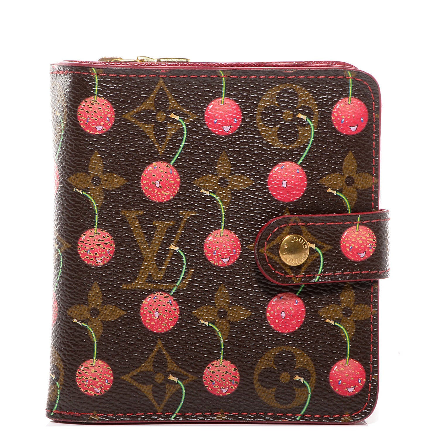 Louis Vuitton Monogram Cerises Compact Zippe Wallet 1 of 7