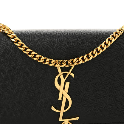 Saint Laurent Grain De Poudre Small Classic Monogram Kate Tassel Satchel Black 8 of 13