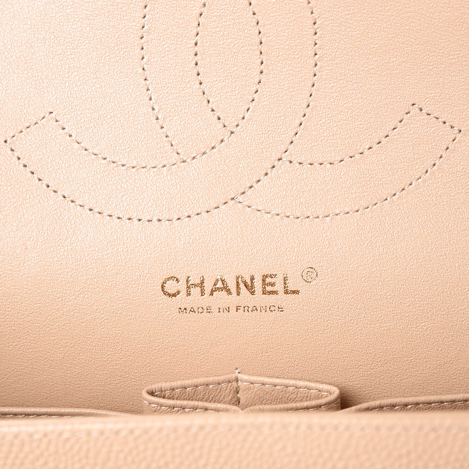 Chanel Caviar Quilted Jumbo Double Flap Beige 6 of 7