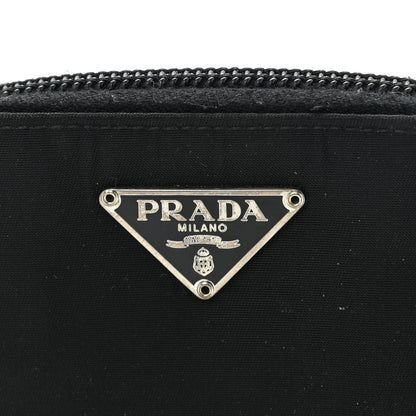 Prada Tessuto Nylon Compact Zip Around Coin Pouch Black 8 of 10