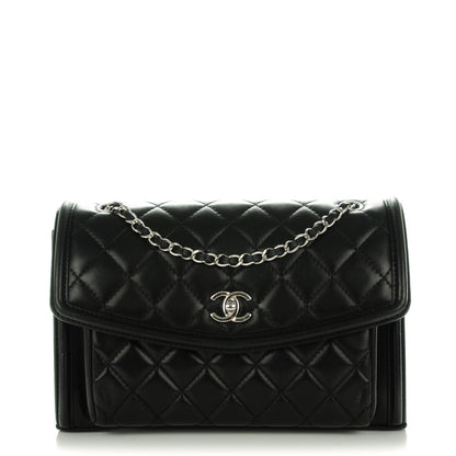 Chanel Lambskin Quilted Large Geometric Flap Black 1 of 8