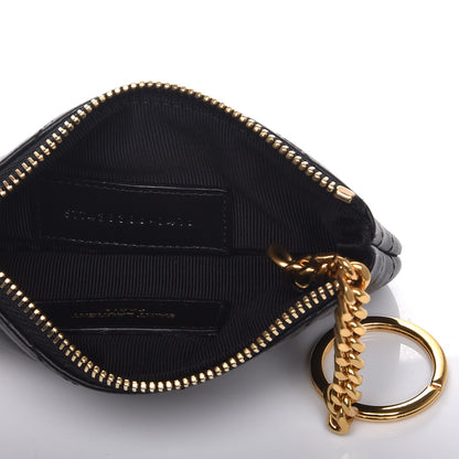 Saint Laurent Calfskin Matelasse Monogram Key Pouch Black 5 of 8