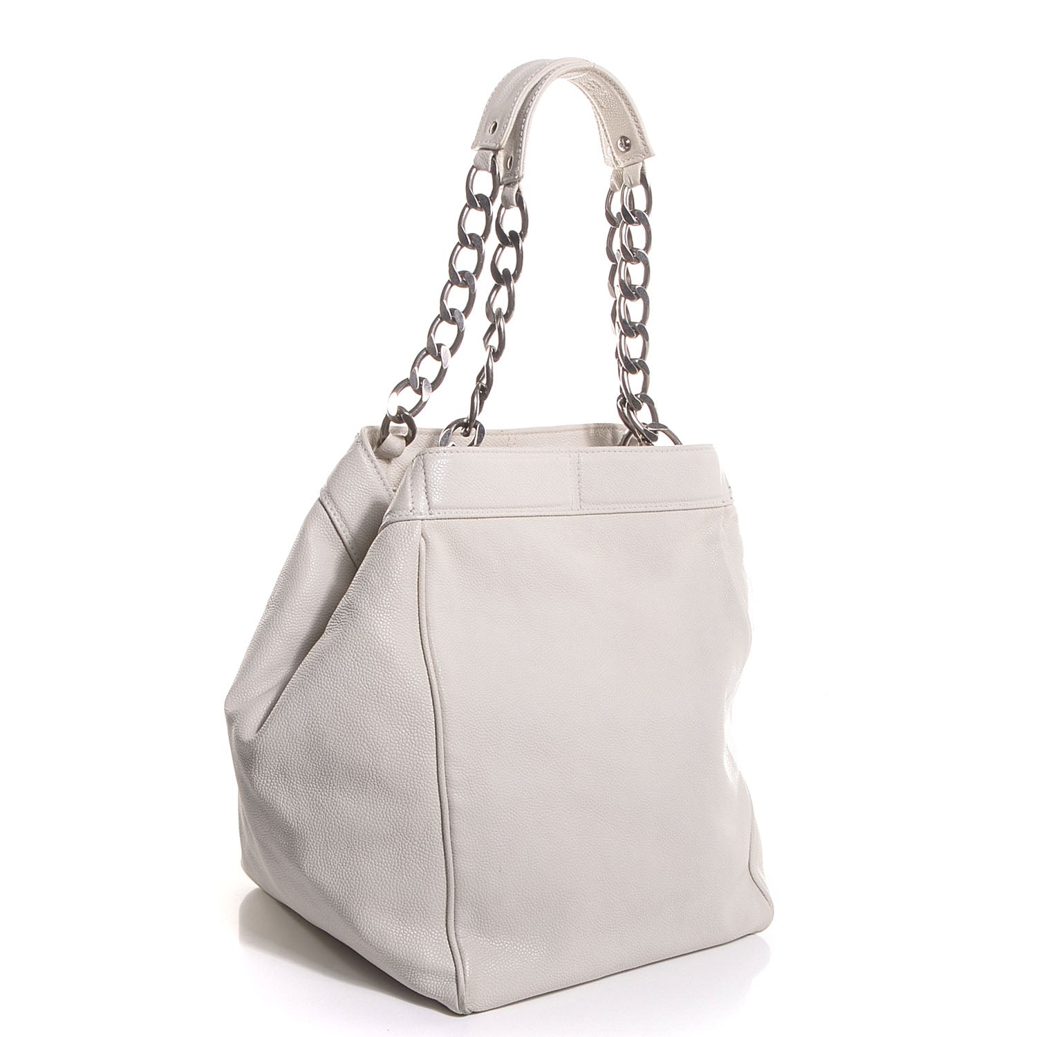Chanel Distressed Caviar Outdoor Ligne Tote White 3 of 7