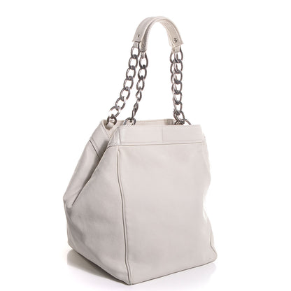 Chanel Distressed Caviar Outdoor Ligne Tote White 3 of 7