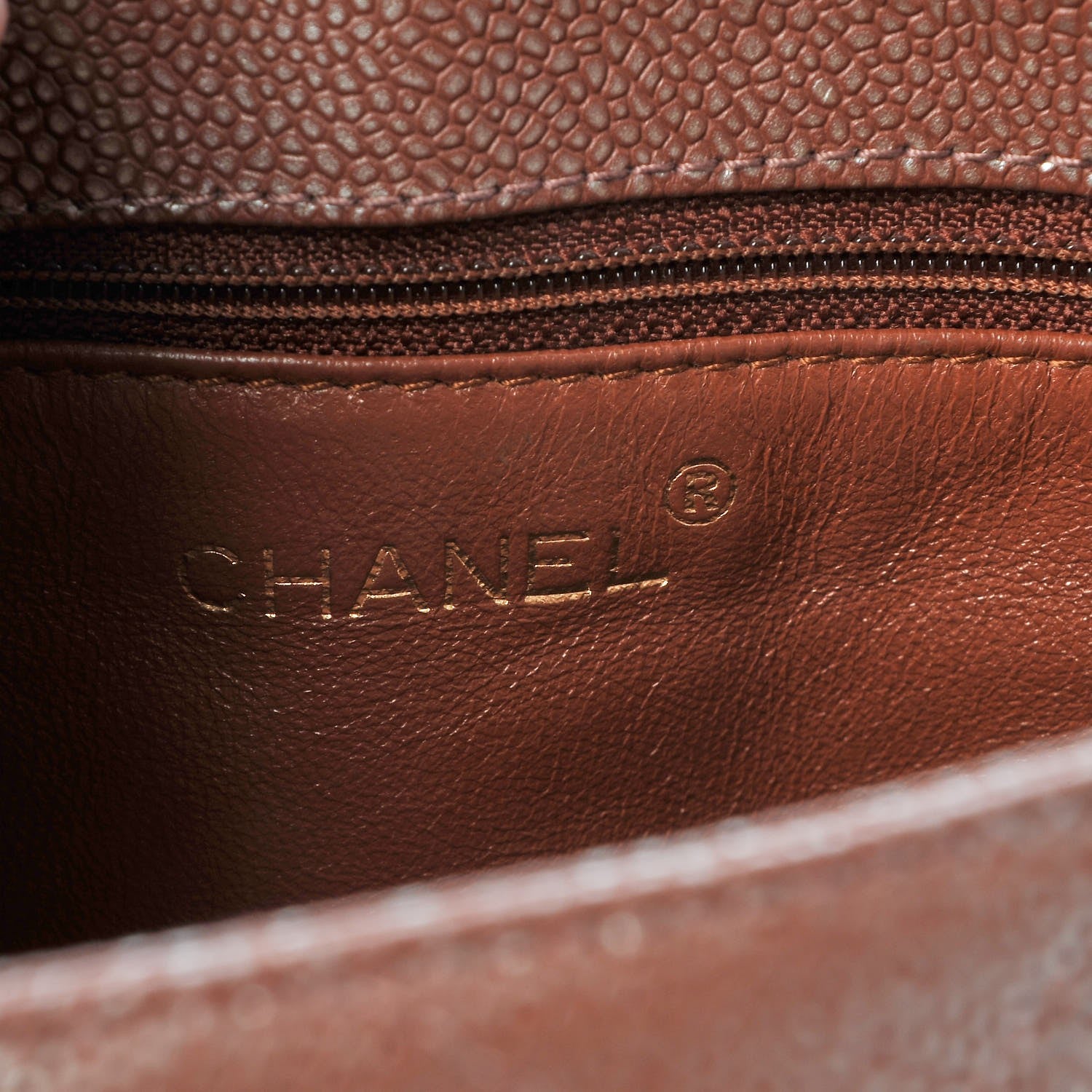 Chanel Metallic Caviar Quilted Shoulder Bag Brown 7 of 13