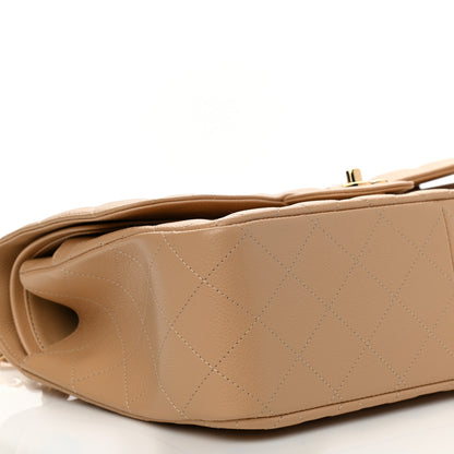 Chanel Caviar Quilted Jumbo Double Flap Beige Clair 8 of 10