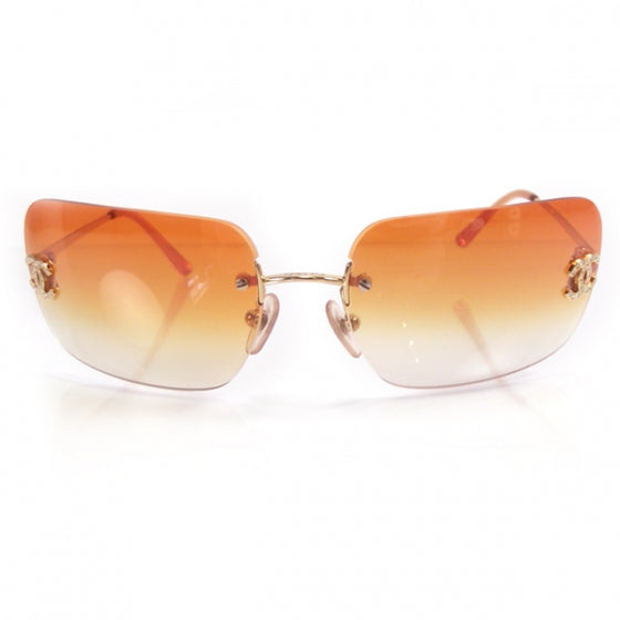 Chanel Frameless CC Logo Sunglasses Orange 125/56 3 of 8