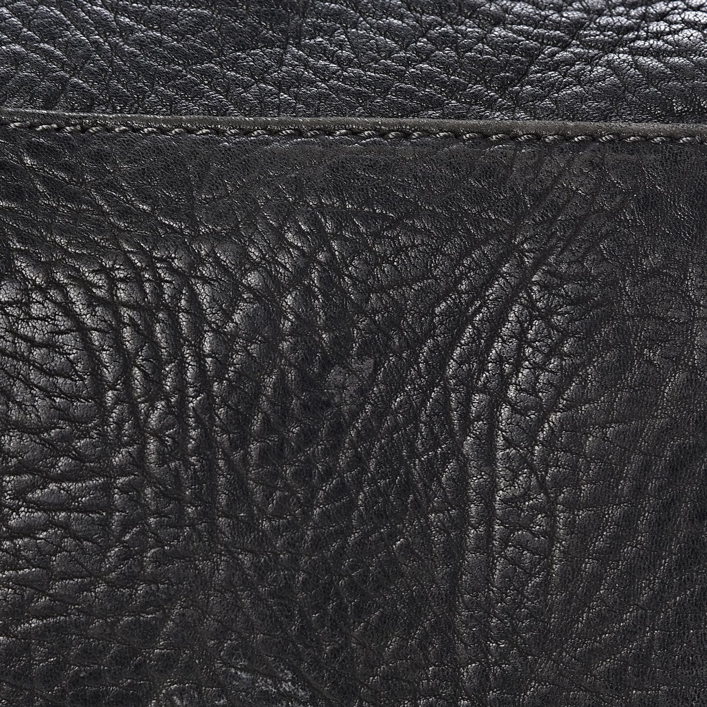 Distressed Lambskin Large Lady Braid Satchel Dark Grey