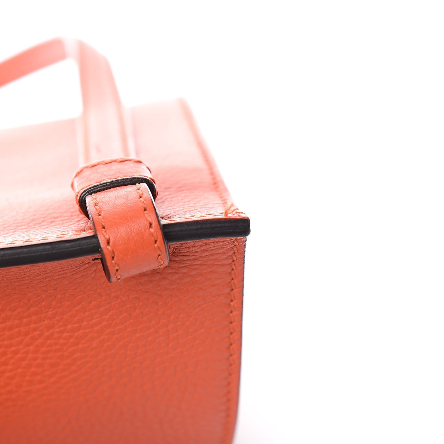 Cellarius Calfskin Medium Bamboo Daily Flap Shoulder Bag New Dark Orange