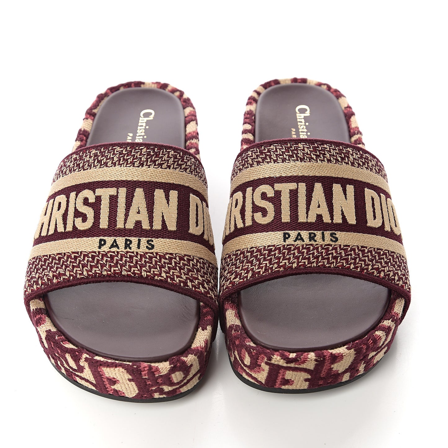Oblique D-Way Platform Sandal 35 Deep Amaranth