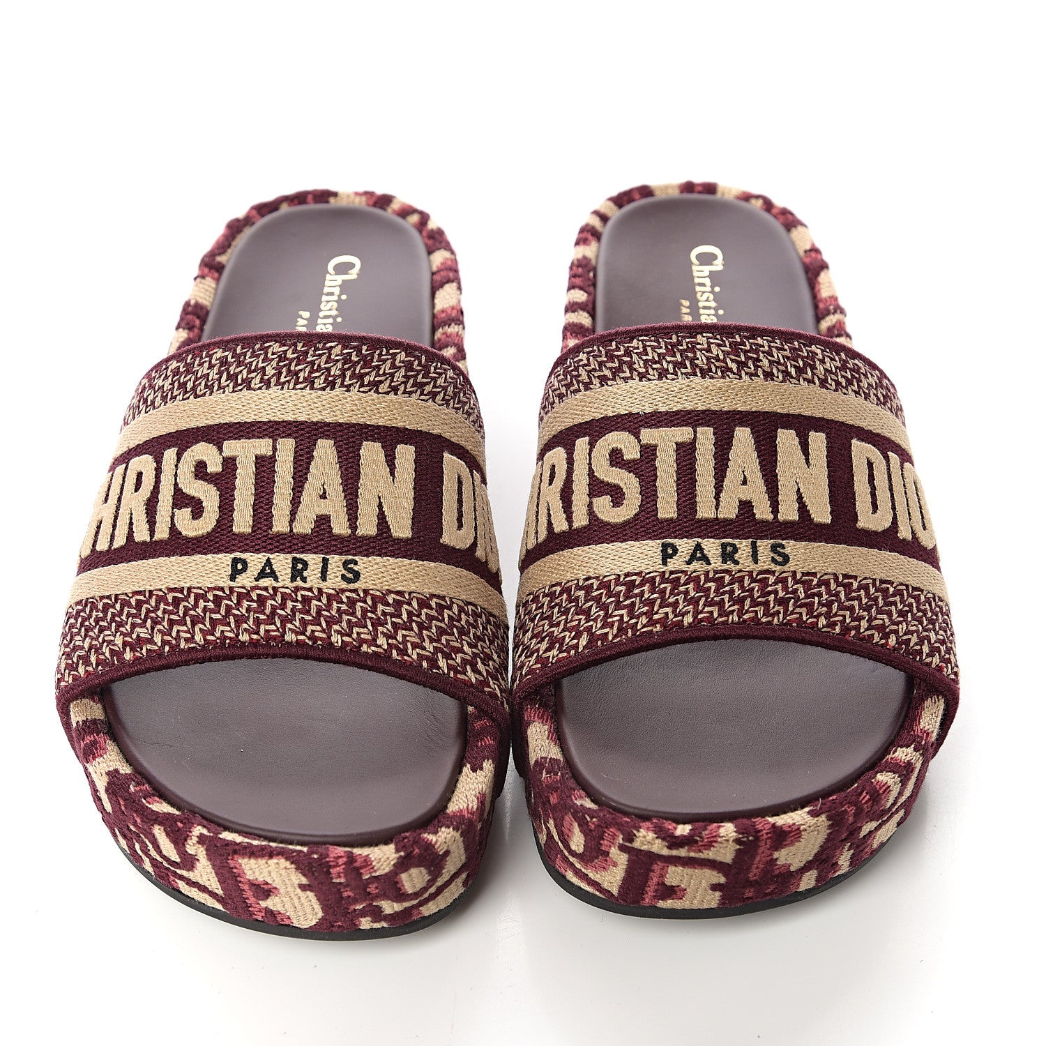 Christian Dior Oblique D-Way Platform Sandal 35 Deep Amaranth 3 of 9