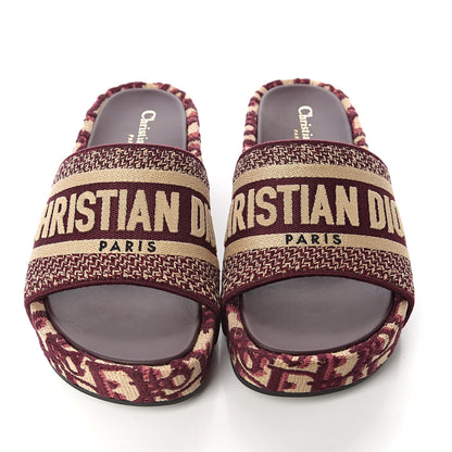 Christian Dior Oblique D-Way Platform Sandal 35 Deep Amaranth 3 of 9