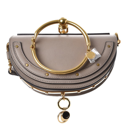Chloe Calfskin Small Nile Bracelet Minaudiere Bag Motty Grey 1 of 6