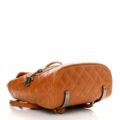 Chanel Glazed Calfskin Quilted Small Salzburg Mountain Backpack Brown 4 of 13