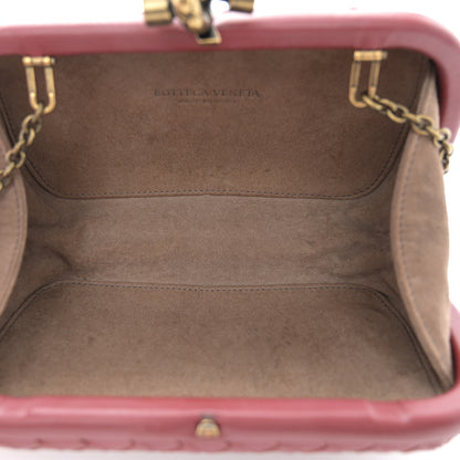 Bottega Veneta Nappa Intrecciato Chain Knot Clutch China Red 4 of 8