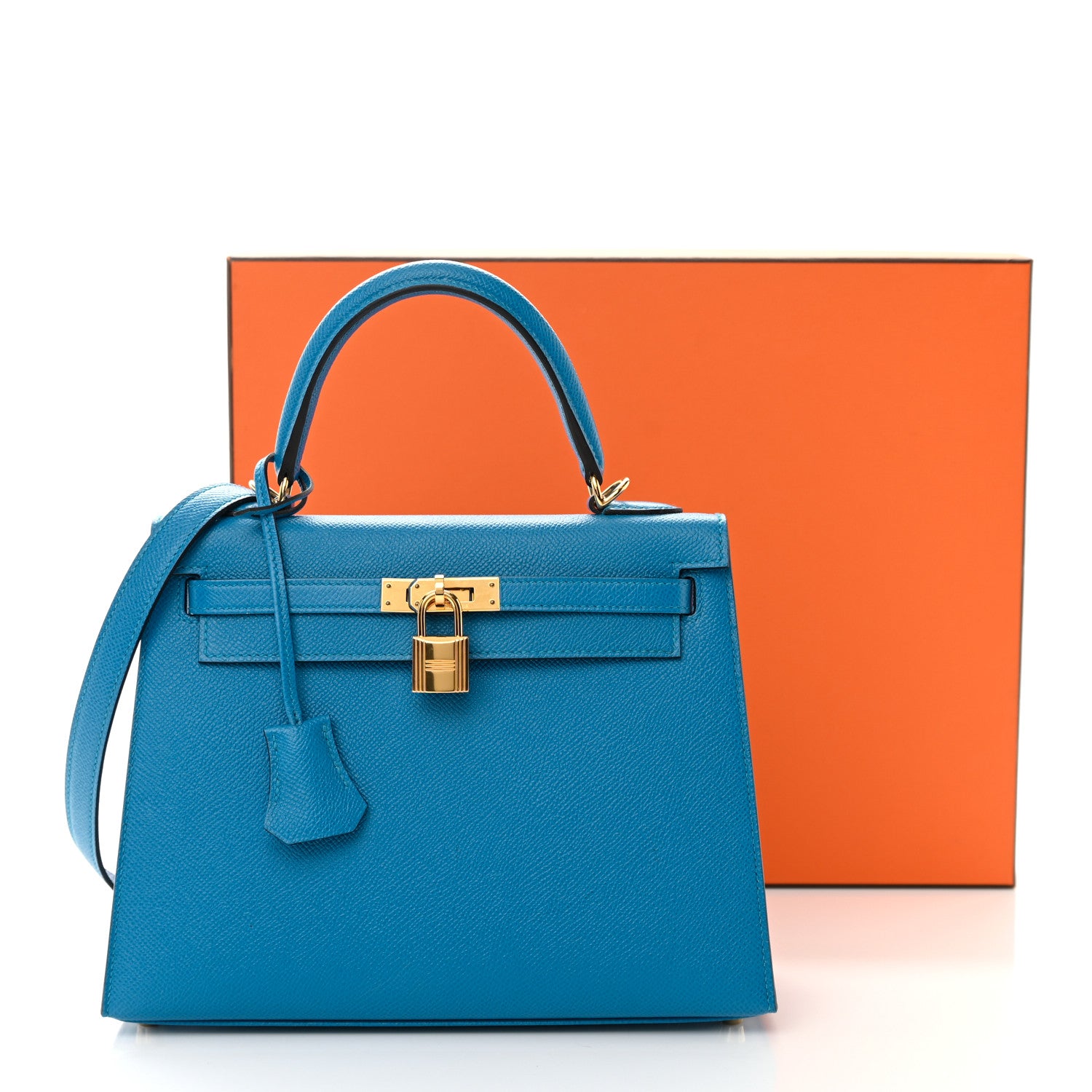 Hermes Epsom Kelly Sellier 25 Bleu Zanzibar 18 of 18