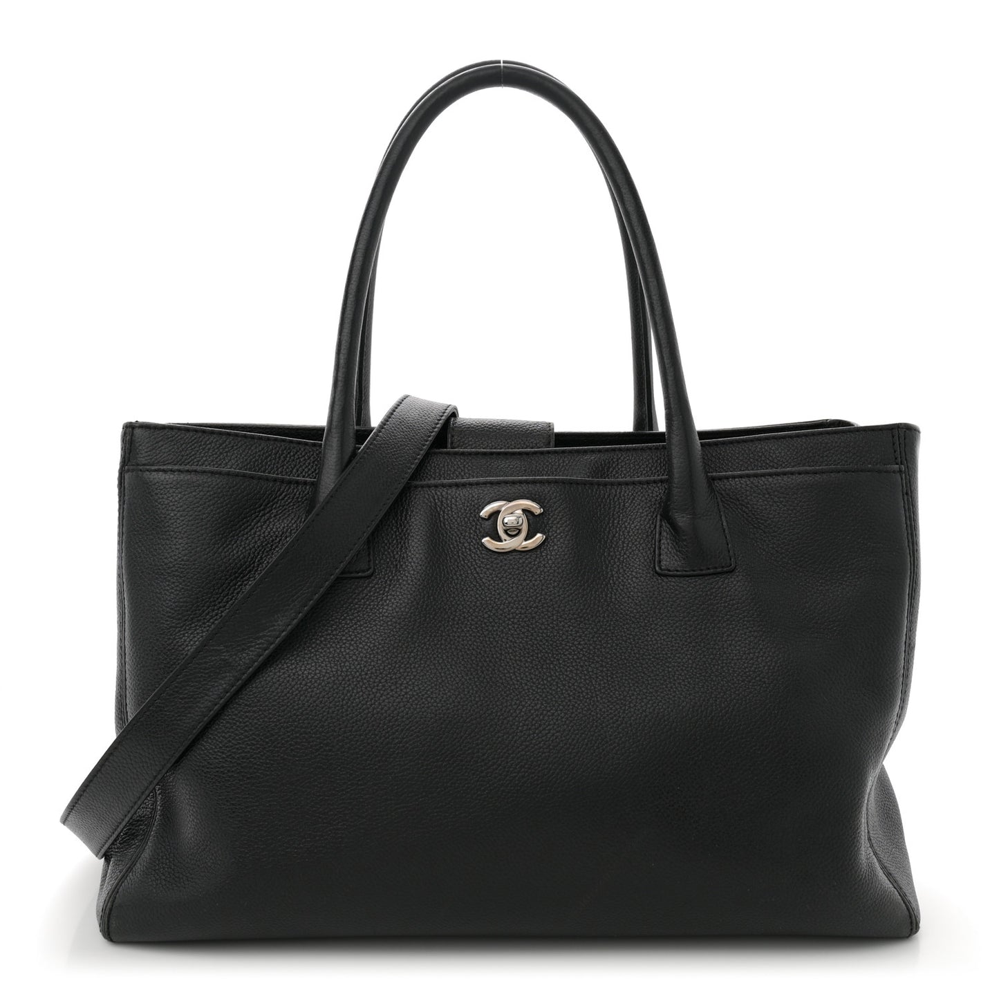Calfskin Cerf Executive Shopper Black