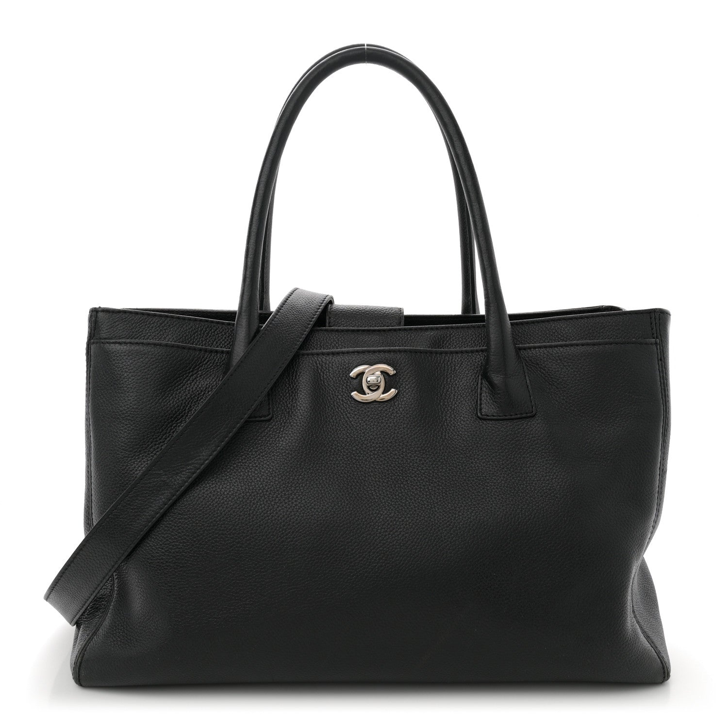 Chanel Calfskin Cerf Executive Shopper Black 1 of 16