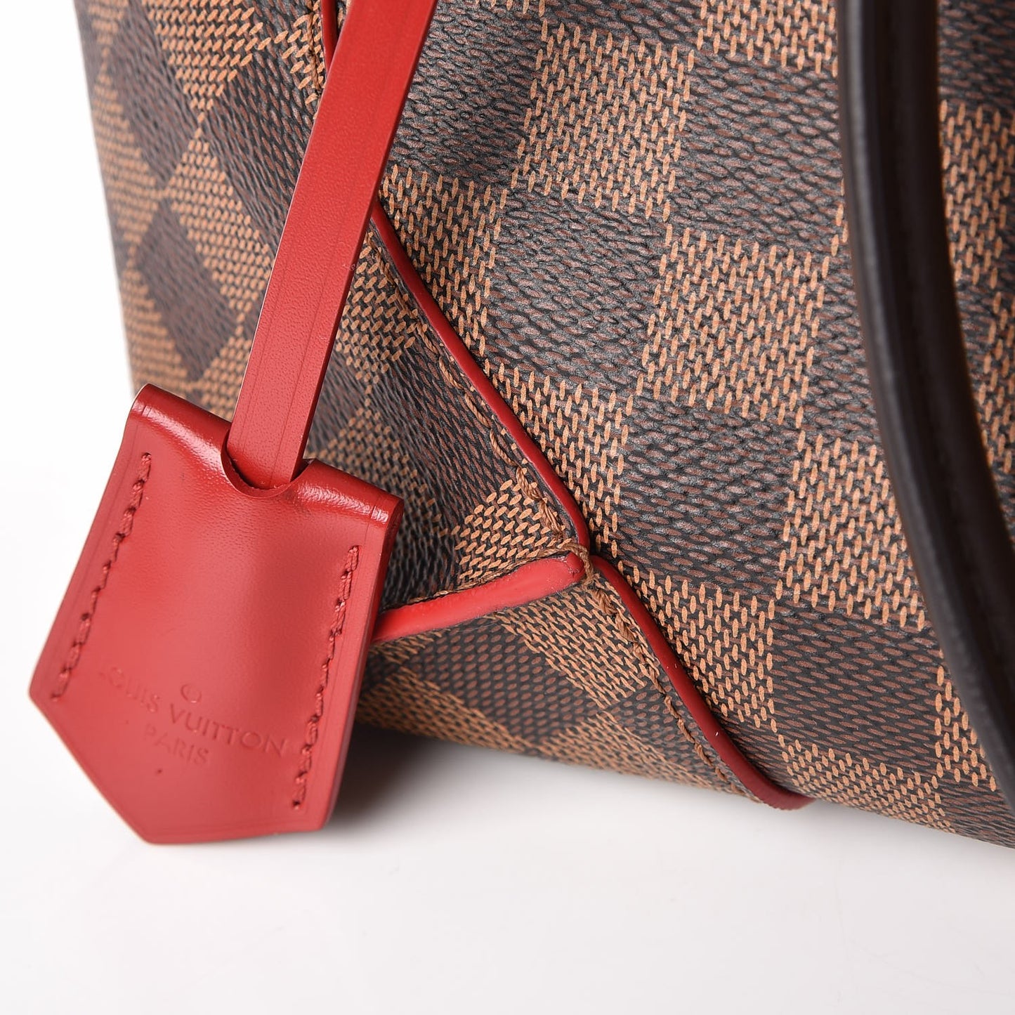 Damier Ebene Caissa Tote MM Cherry