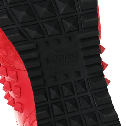 Valentino Garavani Calfskin Suede Rockstud Sneakers 35 Fragola 9 of 13