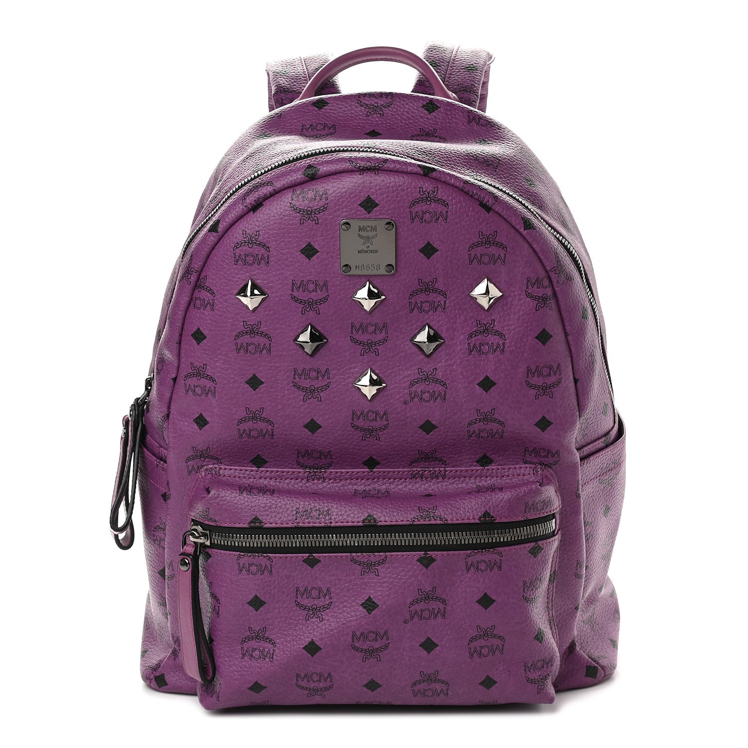 MCM Visetos Studded Medium Backpack Purple 1 of 9