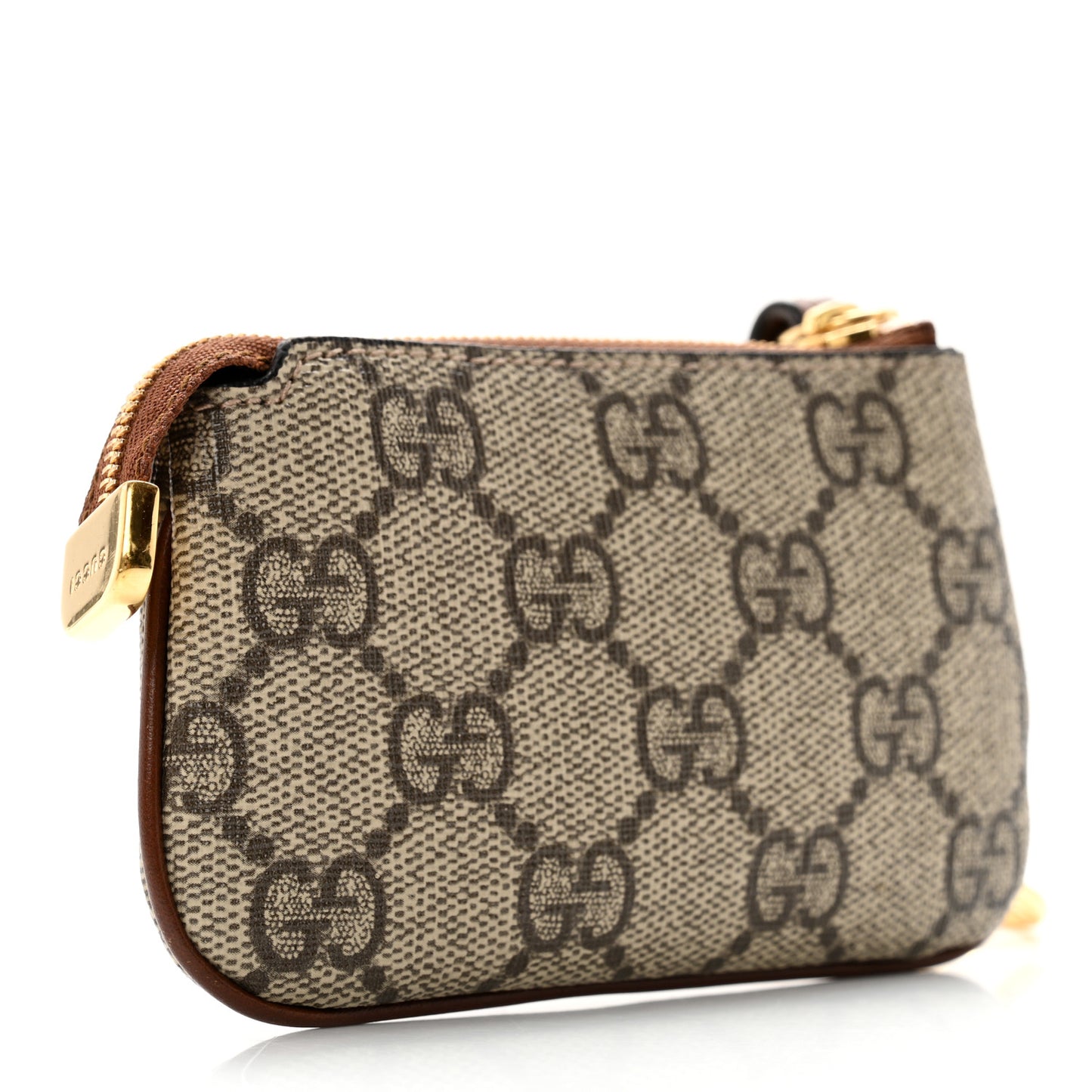 GG Supreme Monogram Key Case Brown