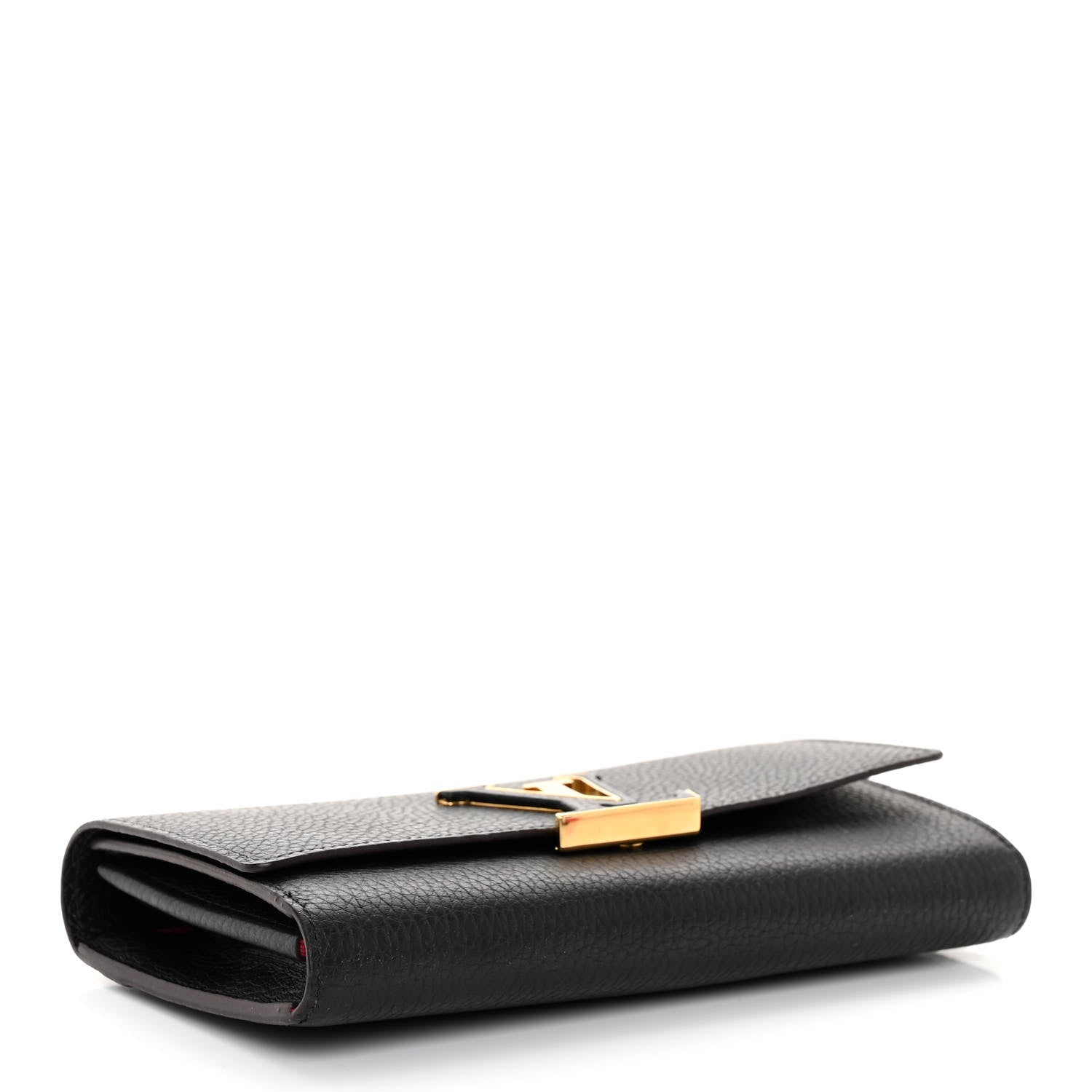 Louis Vuitton LOUIS VUITTON Taurillon Capucines Wallet Black 4 of 8