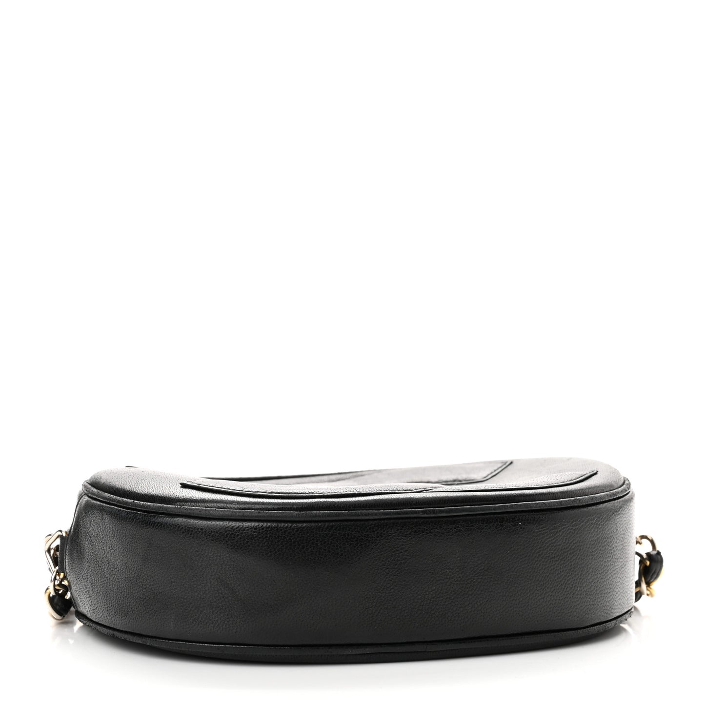 Lambskin Tassel Round Camera Case Black