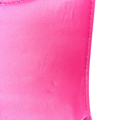 Balenciaga Shiny Calfskin Crocodile Embossed Hourglass Top Handle Bag XS Lipstick Pink 12 of 12