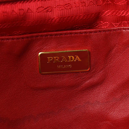 Prada Tessuto Nylon Gaufre Tote Rosso 6 of 19
