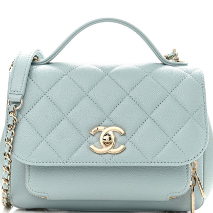 Chanel Caviar Quilted Small Business Affinity Flap Light Blue 8 of 10
